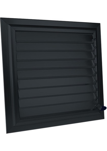 20 x 20 Aspiratörlü - Fanlı Alüminyum Hareketli Yüzeysel Antresit Gri Banyo Wc Menfezi