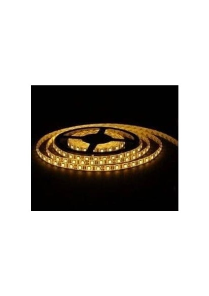 12 Volt 3 Çipli Sarı Amber Şerit Led İç Mekan IP20 M/60 Led 5 Metre