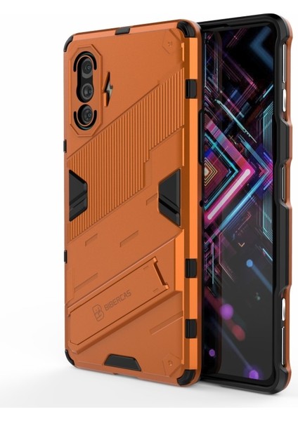Xiaomi Redmi K40 Gaming Için Pc + Tpu Hibrit Telefon Kılıfı - Turuncu (Yurt Dışından)