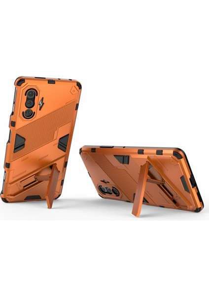 Xiaomi Redmi K40 Gaming Için Pc + Tpu Hibrit Telefon Kılıfı - Turuncu (Yurt Dışından)