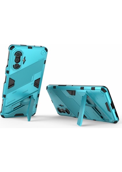 Xiaomi Redmi K40 Gaming Için Pc + Tpu Hibrit Telefon Kılıfı - Açık Mavi (Yurt Dışından)