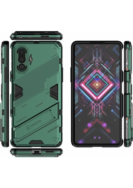 Xiaomi Redmi K40 Gaming Için Pc + Tpu Hibrit Telefon Kılıfı - Yeşil (Yurt Dışından)