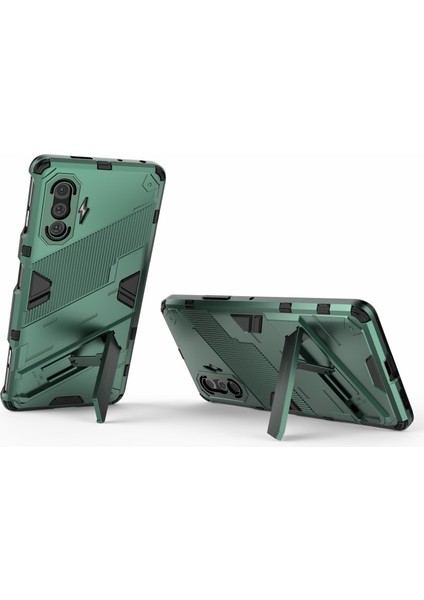 Xiaomi Redmi K40 Gaming Için Pc + Tpu Hibrit Telefon Kılıfı - Yeşil (Yurt Dışından)