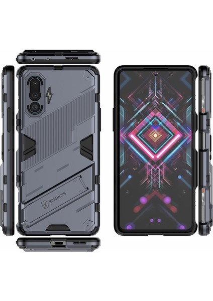 Xiaomi Redmi K40 Gaming Için Pc + Tpu Hibrit Telefon Kılıfı- Koyu Mavi (Yurt Dışından)