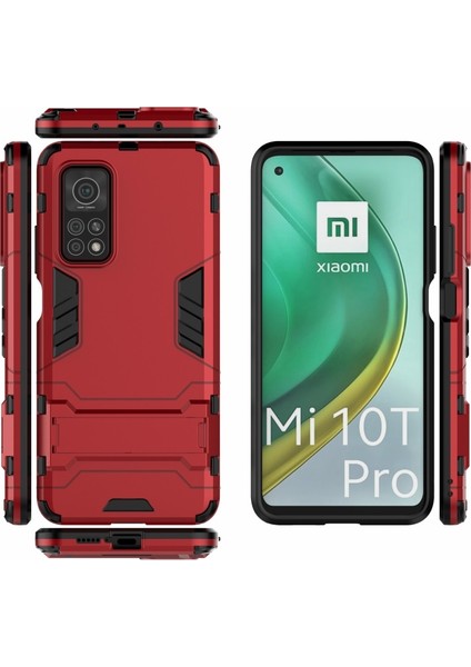 Xiaomi Redmi K30 Pro Için Plastik + Tpu Hibrit Telefon Kılıfı - Kırmızı (Yurt Dışından)