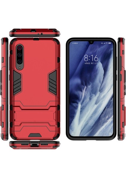 Xiaomi Mi 9 Pro Için Pc + Tpu Telefon Kılıfı - Kırmızı (Yurt Dışından)