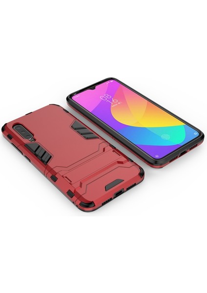 Xiaomi Mi Cc9 Için Plastik + Tpu Hibrit Kılıf - Kırmızı (Yurt Dışından)