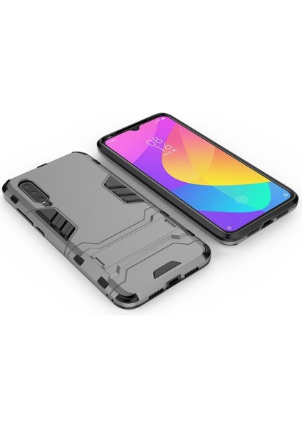 Xiaomi Mi Cc9 Için Plastik + Tpu Hibrit Kılıf - Gri (Yurt Dışından)