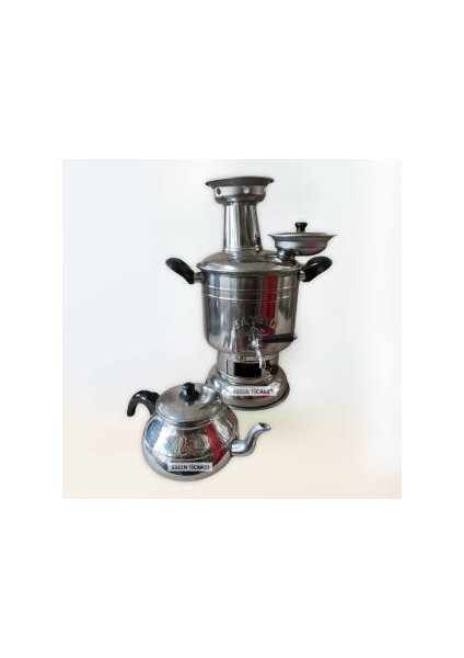 5 Litre Paslanmaz Krom Semaver Demlik Hediyeli