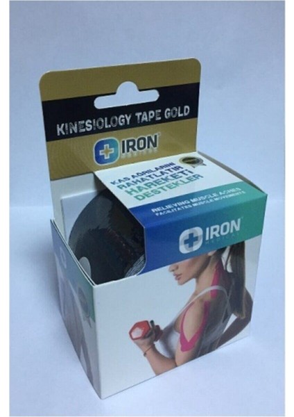 Kinesio Tape Siyah Renk Sporcu Kas Bandı