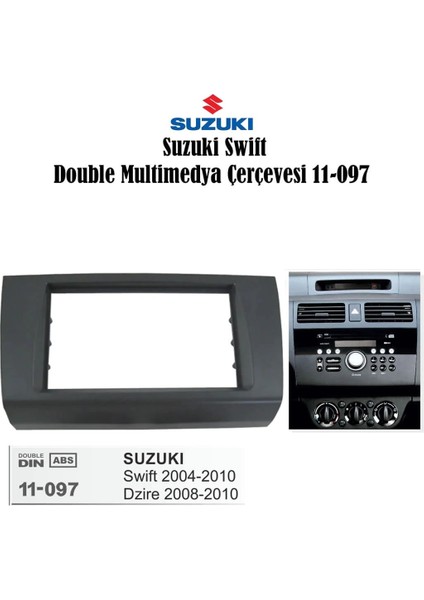 Suzuki Swift 2005-2010 Double Teyp Çerçevesi