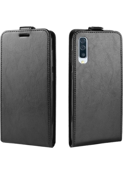 Samsung Galaxy A50 / A50S / A30S Için Deri Mobil Kapaklı Kılıf - Siyah (Yurt Dışından)