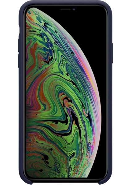 Apple iPhone 11 Pro Max Için Flex Pure Serisi Sıvı Silikon Kılıf - Koyu Mavi (Yurt Dışından)