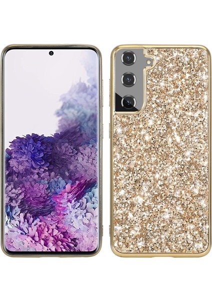 Galaxy S21 5g Için Pırıltılı Tpu Çerçeve + Pc Hibrid Telefon Kılıfı (Yurt Dışından)