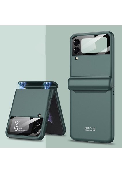 Samsung Galaxy Z Flip 3 Için Manyetik Katlanır Sert Pc Telefon Kılıfı (Yurt Dışından)