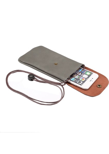 Apple iPhone 8 Plus / x / 8/ 6s Plus Için Kayışlı Pu Deri Telefon Kılıfı 16.5 x 9.5cm - Gri (Yurt Dışından) indirimleri