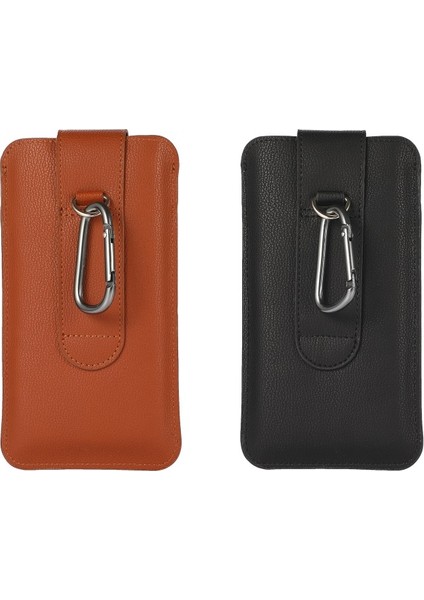 Apple iPhone 12 Mini Için Pu Deri Koruyucu Kart Yuvalı Kılıf 17.8 x 9.8cm - Siyah (Yurt Dışından)