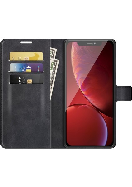 Apple iPhone 13 Pro Için Pu Deri Standlı Cüzdan Tasarımlı Telefon Kılıfı - Siyah (Yurt Dışından)