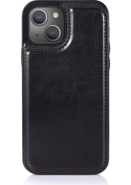 Apple iPhone 13 Için Pu Deri Kaplamalı Tpu Manyetik Tokalı Standlı Kartlıklı Çizilmeye Dayanıklı Kılıf - Siyah (Yurt Dışından) indirimleri