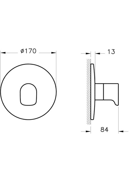 Root Round A4269626 Yönlendirici, Sıva Üstü Grubu, Bakır