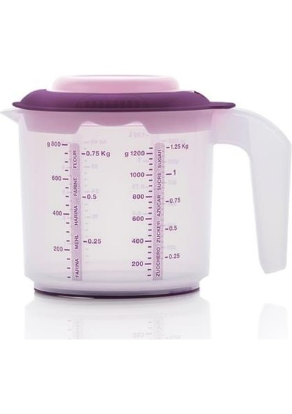 Karıştır Sakla 1.25 Litre Ölçülü Mor Karıştırma Kabı