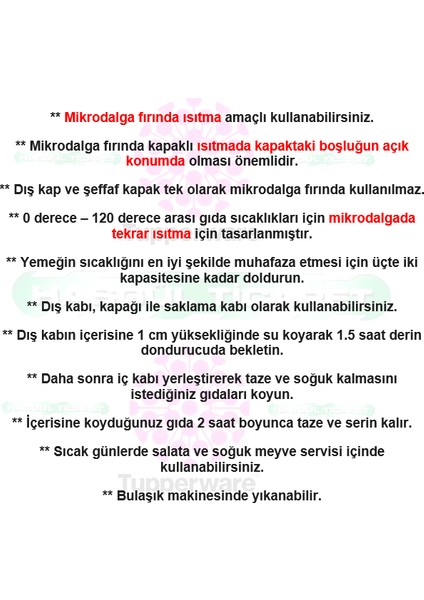 Şık Servis Set Mikrodalga Fırın Isıtma Tenceresi