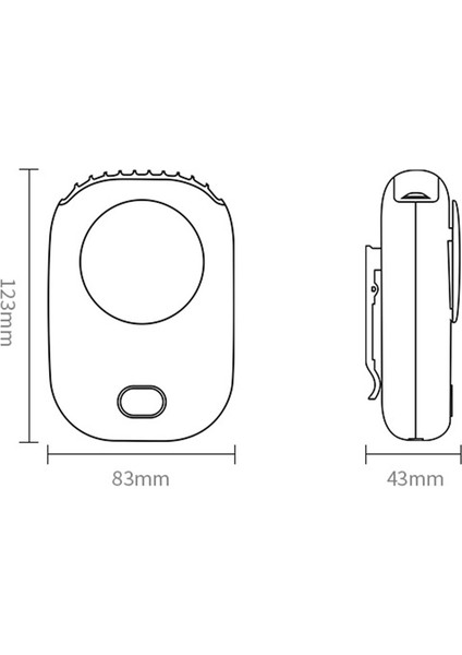 Mini Taşınabilir Bladeless Boyun Fanı USB Şarj Edilebilir Sessiz Soğutma Fanı (Yurt Dışından)