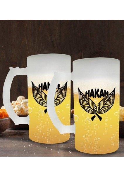 Kişiye Özel Isimli 2’li Buzlu Cam Bira Bardağı 50CL-23