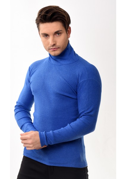Erkek Balıkçı Yaka Boğazlı Slim Fit Kazak Beyaz modelleri