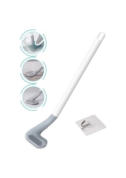 Golf Tasarımlı Silikon Banyo Tuvalet Klozet Temizleme Fırçası ve Tutucu Set