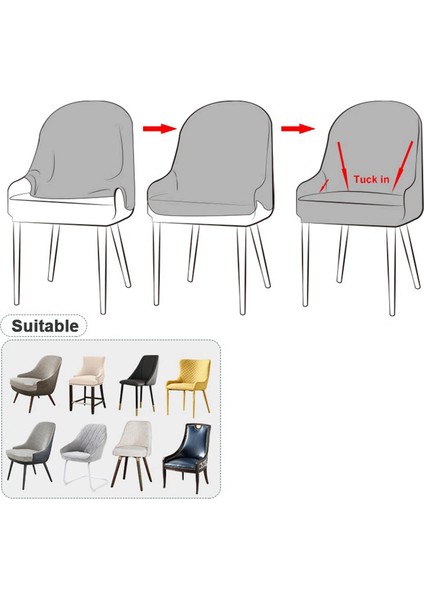 F Fityle Kanat Geri Yemek Sandalye Koltuk Örtüsü (Yurt Dışından) fırsatları