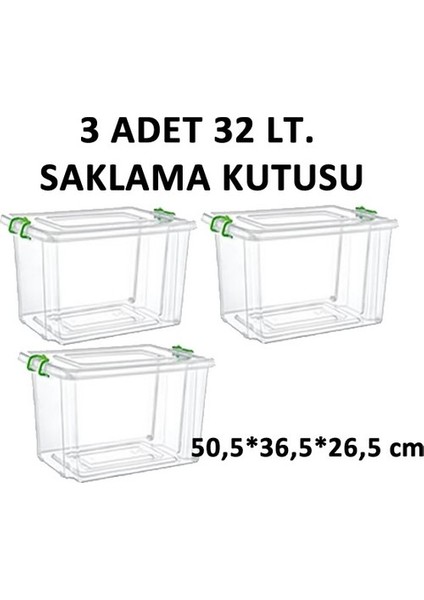 Saklama Kabı 32 Lt.3 Adet