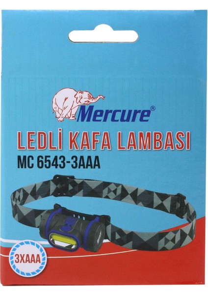 Mercure MC6543 Ledli Kafa Lambası 3 Fonksiyonlu Pilli Kafa Feneri