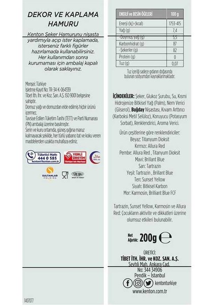 Tatlı Şefi Şeker Hamuru Yeşil 200 G