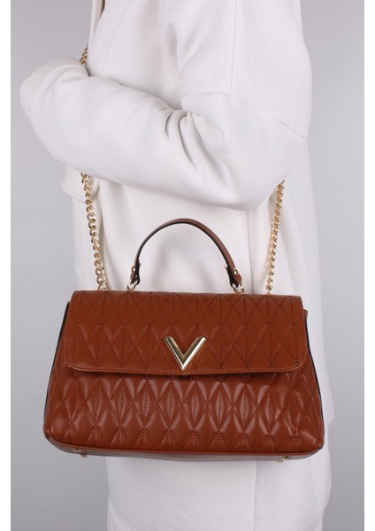 MT1378 Taba Kadın Kapitone Çapraz Omuz Çantası