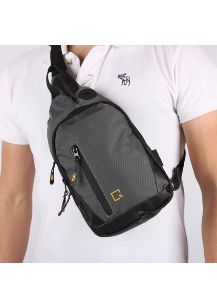 Mega Model 1025 Gri Unisex Body Bag Omuz Çantası