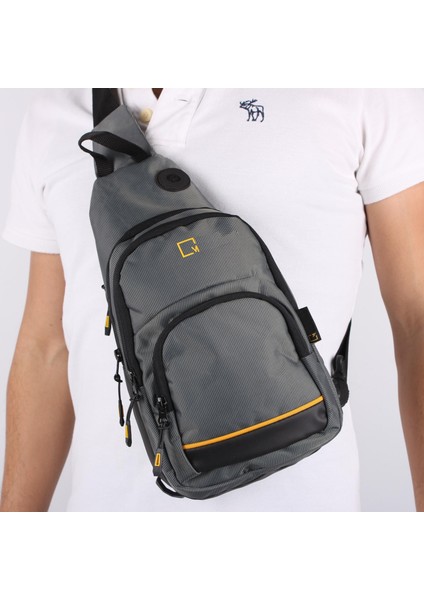 Mega Model 1006 Gri Unisex Body Bag Omuz Çantası