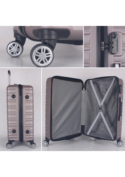 Md Siyah Abs Tekerlekli Orta Boy Valiz fırsatları