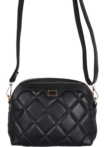 1324 Kapitone Siyah Kadın Çapraz Omuz Çantası modelleri