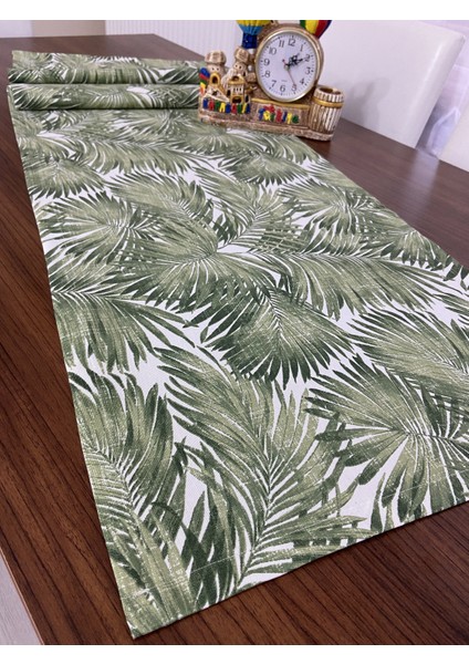Bambu Yaprak Desenli 40 x 150 Runner Yeşil