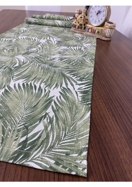 Bambu Yaprak Desenli 40 x 150 Runner Yeşil