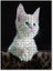 Yavru Sevimli Beyaz Kedi 120 Parça Puzzle Yapboz Mdf (Ahşap) 1