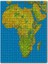Afrika Coğrafi Haritası 1000 Parça Puzzle Yapboz Mdf (Ahşap) 1