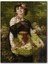 Eteğinde Çiçekleriyle Çiçekçi Kız 120 Parça Puzzle Yapboz Mdf (Ahşap) 1