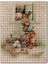 Paskalya Kartı Tavşanlar Çiçekler Görseli 120 Parça Puzzle Yapboz Mdf (Ahşap) 1