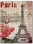 Eyfel Gül Paris Mektup Görseli 1000 Parça Puzzle Yapboz Mdf (Ahşap) 1