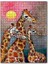 Zürafalar ve Turuncu Renkli Güneş 255 Parça Puzzle Yapboz Mdf (Ahşap) 1