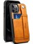 Khaki IPHONE13PROMAX Cüzdanlı ve Kapaklı Kart Kılıfı Bilek Kayışı Case Arka (Yurt Dışından) 1