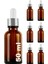 50 cc Amber Damlalık Metal Gümüş Sızdırmaz Kapaklı 50 ml Dropper Cam Serum Şişesi 6 Adet 1
