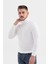 Slimfit Kesin Düz Desen Tam Balıkçı Triko Kazak-Beyaz 3